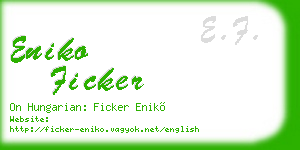 eniko ficker business card