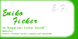 eniko ficker business card